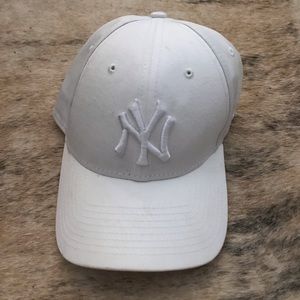 New White on White Yankees Ball Cap